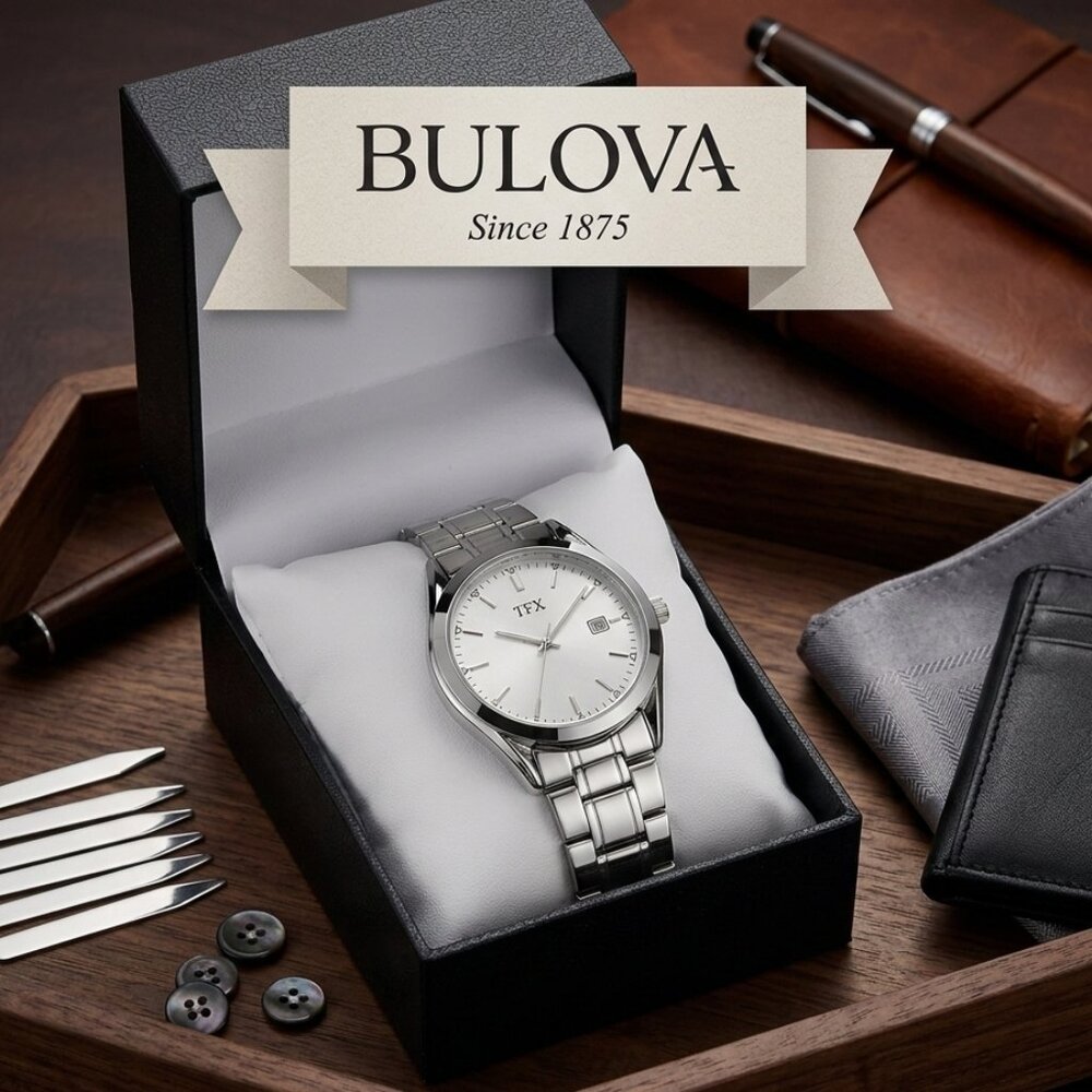 Men’s TFX By Bulova Silver Band Watch - New in Box